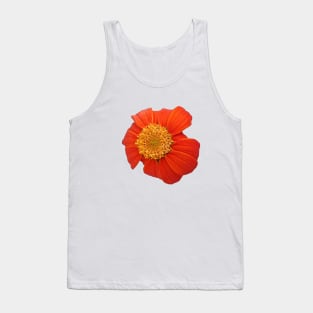 Red Sunflower Yellow and Green Close Up Tank Top